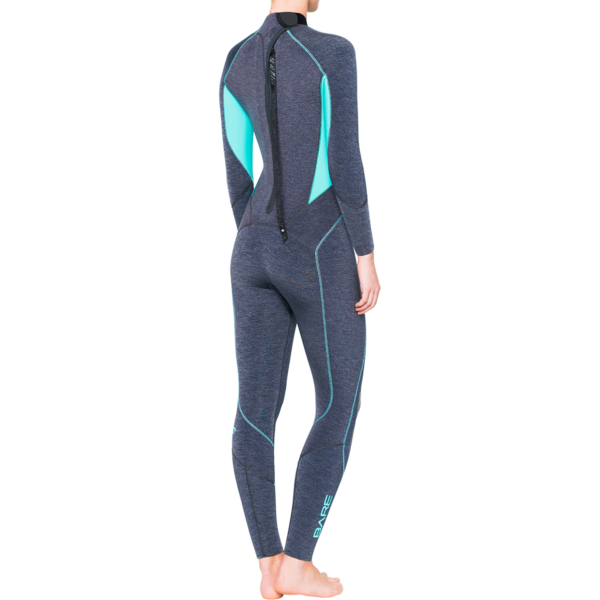 Evoke Womens Wetsuit 3MM Aqua Back